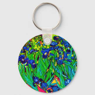 Vincent Van Gogh - Irissen - Bloemenliefhebber Pop Sleutelhanger