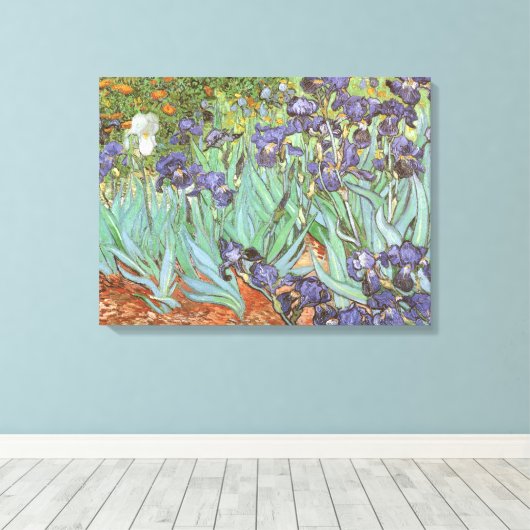 Vincent van Gogh - Irissen Canvas Afdruk (Insitu (Houten vloer))