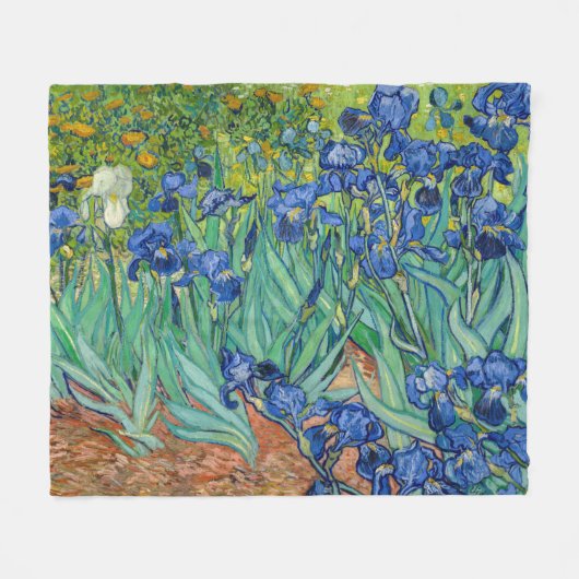 Vincent Van Gogh - Irissen Fleece Deken (Voorkant (Horizontaal))