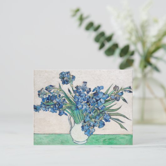 Vincent van Gogh Irissen. Impressionisme bloemenku Briefkaart (Staand voorkant)