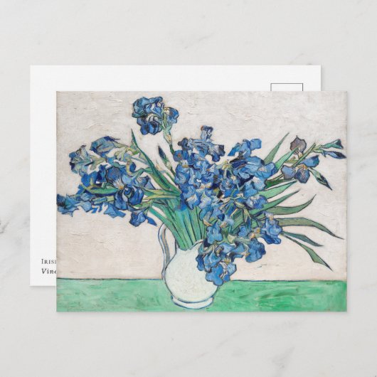Vincent van Gogh Irissen. Impressionisme bloemenku Briefkaart (Voorkant / Achterkant)