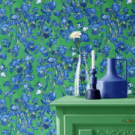 Vincent Van Gogh Irissen Kobaltblauw Smaragdgroen Behang