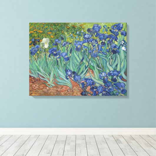 Vincent van Gogh, Irissen, Les Iris Canvas Afdruk (Insitu (Houten vloer))