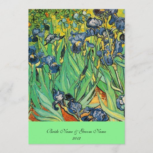 Vincent van Gogh,Irissen Menu (Voorkant)