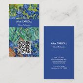 Vincent Van Gogh - Irissen - QR Code Visitekaartje (Voorkant / Achterkant)