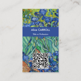 Vincent Van Gogh - Irissen - QR Code Visitekaartje
