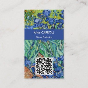 Vincent Van Gogh - Irissen - QR Code Visitekaartje