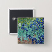 Vincent van Gogh Irissen Vierkante Button 5,1 Cm (Voorkant /achterkant)