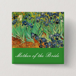 Vincent van Gogh,Irissen Vierkante Button 5,1 Cm