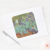 Vincent van Gogh - Irissen Vierkante Sticker (Envelop)