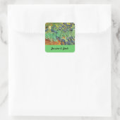 Vincent van Gogh,Irissen Vierkante Sticker (Tas)