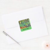 Vincent van Gogh,Irissen Vierkante Sticker (Envelop)