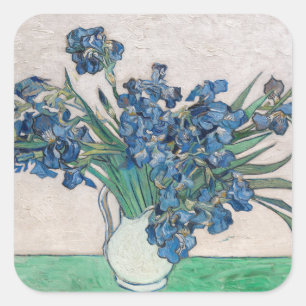 Vincent van Gogh - Irissen Vierkante Sticker