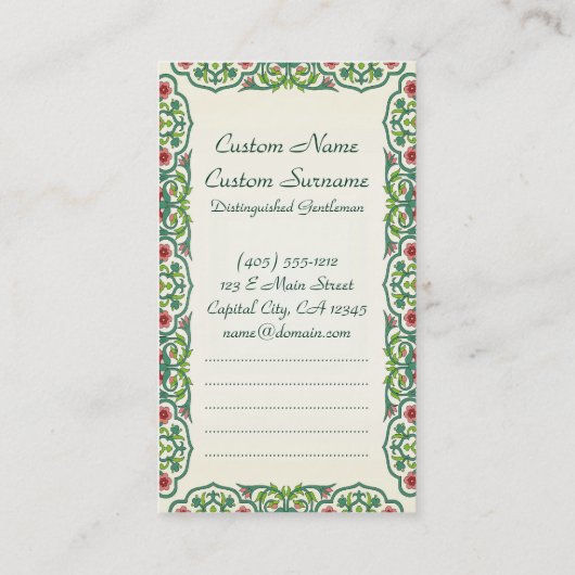 Vincent van Gogh Irist bloemen levendige kunst Visitekaartje (Achterkant)