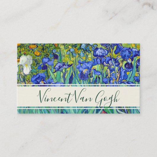 Vincent van Gogh Irist bloemen levendige kunst Visitekaartje (Voorkant)