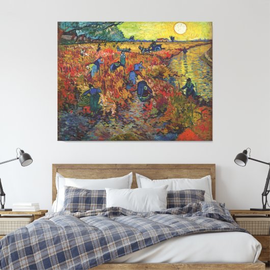 Vincent van Gogh is de Rode Vineyard Canvas Afdruk (Insitu (Slaapkamer))
