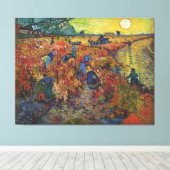 Vincent van Gogh is de Rode Vineyard Canvas Afdruk (Insitu (Houten vloer))