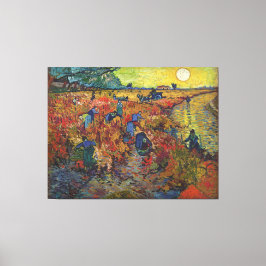 Vincent van Gogh is de Rode Vineyard Canvas Afdruk
