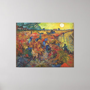 Vincent van Gogh is de Rode Vineyard Canvas Afdruk