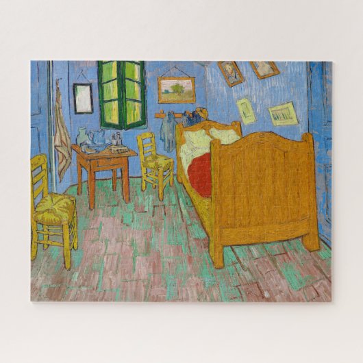 Vincent Van Gogh is de slaapkamer van Jigzaag Puzz Legpuzzel (Horizontaal)