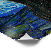 Vincent Van Gogh is de Sterrennacht (1889) Perfect Poster (Hoek)