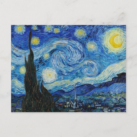 Vincent Van Gogh is de Sterrennacht Briefkaart (Voorkant)