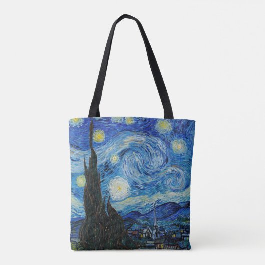 Vincent van Gogh is de Sterrennacht Canvas tas (Achterkant)