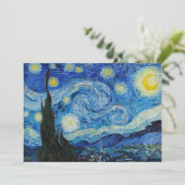 Vincent Van Gogh is de Sterrennacht Feestdagenkaart (Staand voorkant)