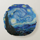 Vincent Van Gogh is de Sterrennacht Rond Kussen<br><div class="desc">Dompel uzelf onder in de betoverende schoonheid van Vincent Van Gogh’s De Sterrennacht met deze hoogwaardige reproductie kunstprint. Bezit een stukje kunstgeschiedenis en laat de schittering van Van Goghs meesterwerk uw omgeving verlichten.</div>