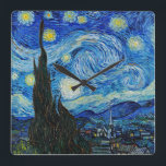 Vincent van Gogh is de Sterrennacht sereniteit Vierkante Klok<br><div class="desc">Introductie van "Sterrennacht Serenity" - Verplaats je muren naar de betoverende wereld van Vincent Van Gogh’s meesterwerk met onze hoogwaardige wandklok. Dompel jezelf onder in de tijdloze schoonheid van "De Sterrennacht", nu digitaal verbeterd om elk ingewikkeld detail en penseelstreek vast te leggen. Voel de sereniteit wassen over je als je...</div>