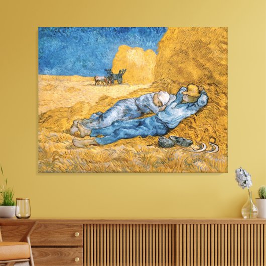 Vincent van Gogh is The Siesta Canvas Afdruk (Insitu (Woonkamer))