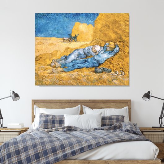 Vincent van Gogh is The Siesta Canvas Afdruk (Insitu (Slaapkamer))