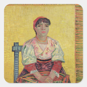 Vincent van Gogh Italiaans: Agostina Segatori Vierkante Sticker