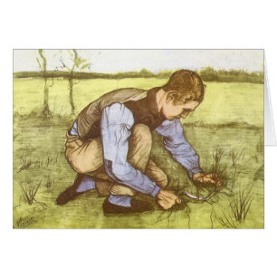 Vincent van Gogh - Jongen die gras maait met sikke
