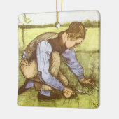 Vincent van Gogh - Jongen die gras snijdt met sikk Keramisch Ornament (Links)