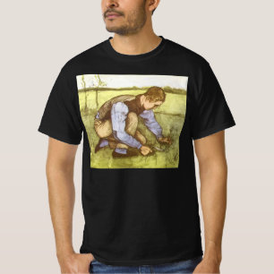 Vincent van Gogh - Jongen die gras snijdt met sikk T-shirt