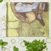 Vincent van Gogh - Jongen die gras snijdt met sikk Theedoek (Gevouwen)