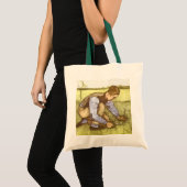 Vincent van Gogh - Jongen die gras snijdt met sikk Tote Bag (Voorkant (product))