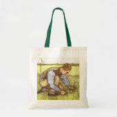 Vincent van Gogh - Jongen die gras snijdt met sikk Tote Bag (Voorkant)