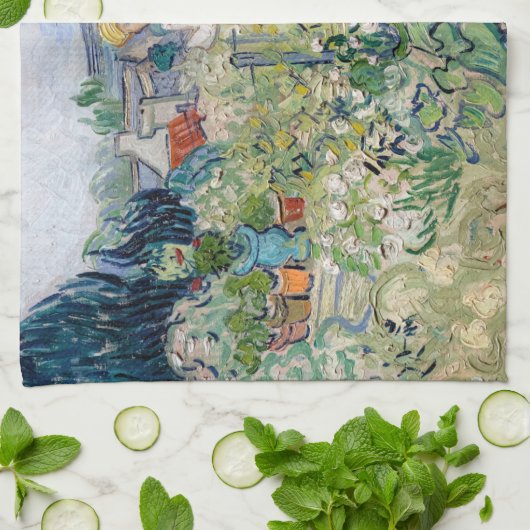 Vincent van Gogh - juffrouw Gachet in haar tuin Theedoek (Gevouwen)