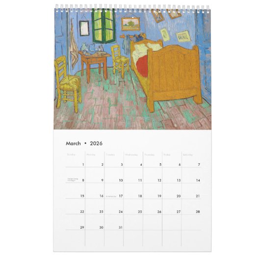 Vincent Van Gogh Kalender (Mar 2026)