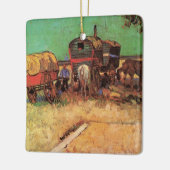 Vincent van Gogh - Kamp van zigeunerkaravanen Keramisch Ornament (Links)