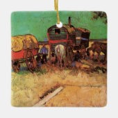 Vincent van Gogh - Kamp van zigeunerkaravanen Keramisch Ornament (Voorkant)