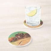 Vincent van Gogh - Kamp van zigeunerkaravanen Zandsteen Onderzetter (Zijkant)