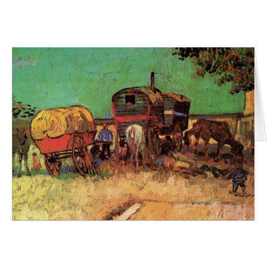 Vincent van Gogh - Kampement van Zigeuners Wagens (Voorkant Horizontaal)