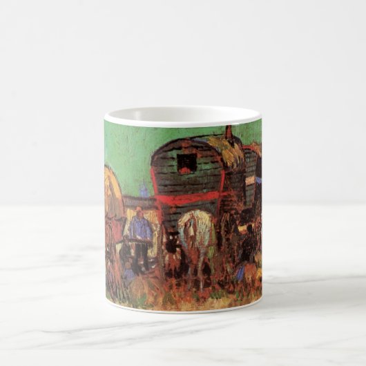 Vincent van Gogh - Kampement van Zigeuners Wagens Koffiemok (Center)