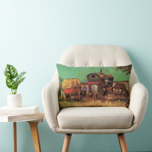 Vincent van Gogh - Kampement van zigeuners woonwag Kussen