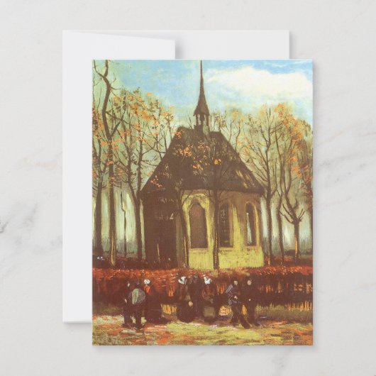 Vincent van Gogh - Kapel bij Nuenen, kerkgangers (Voorkant)