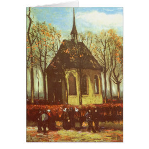 Vincent van Gogh - Kapel bij Nuenen, kerkgangers