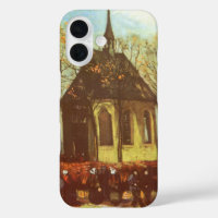 Vincent van Gogh - Kapel bij Nuenen, kerkgangers